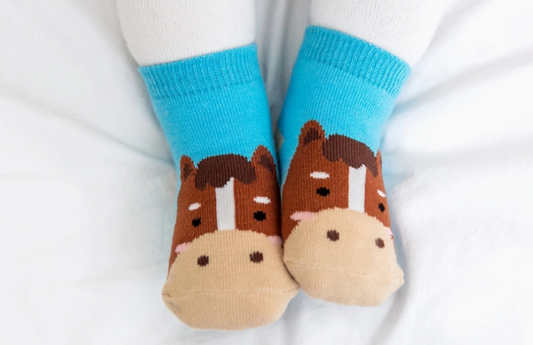 Horse Zoo Baby Animal Socks