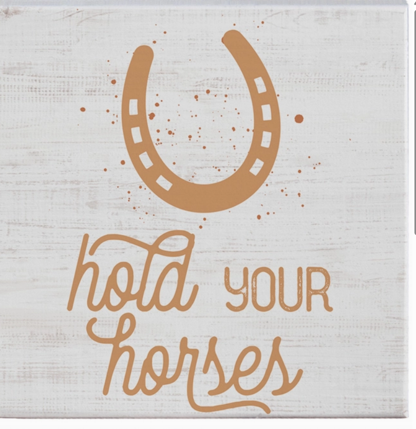 Hold Horses Splatter - Small Talk Square