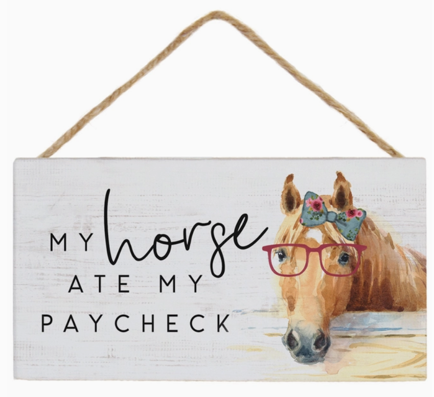 Horse Paycheck - Petite Hanging Accents