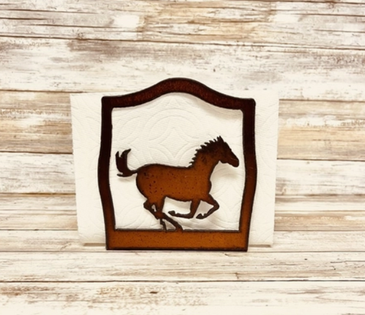 Horse Rustic Rodeo Western Napkin Holder