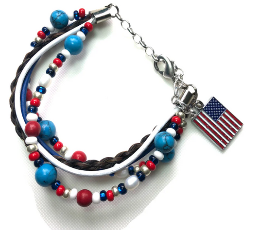 Freedom Beaded Horse Hair Bracelet