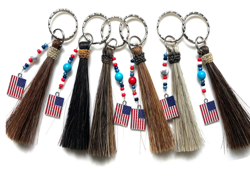 Freedom Horse Hair Key Chain