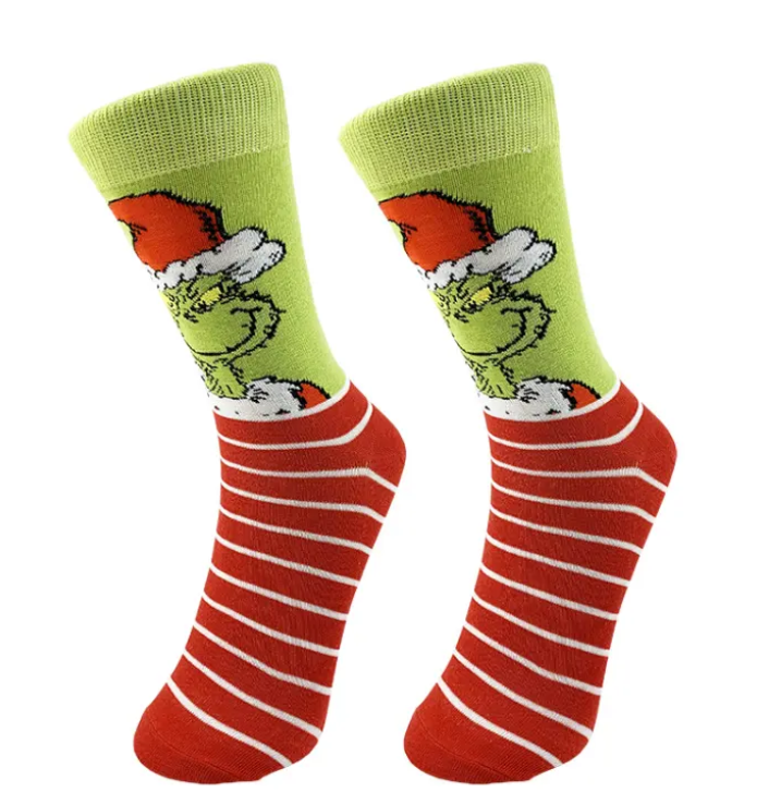 Grinch Christmas Socks