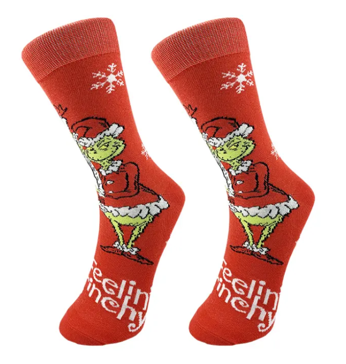 Grinch Christmas Socks