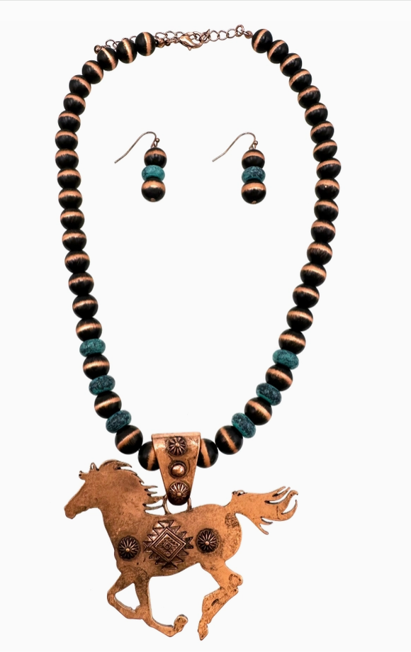 Native Plate Horse Navajo Necklace