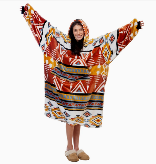 Arrowhead Earth Hooded Blanket