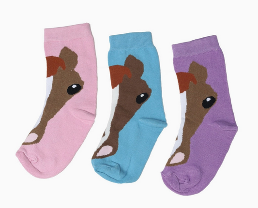 Youth Horse Face Crew Socks