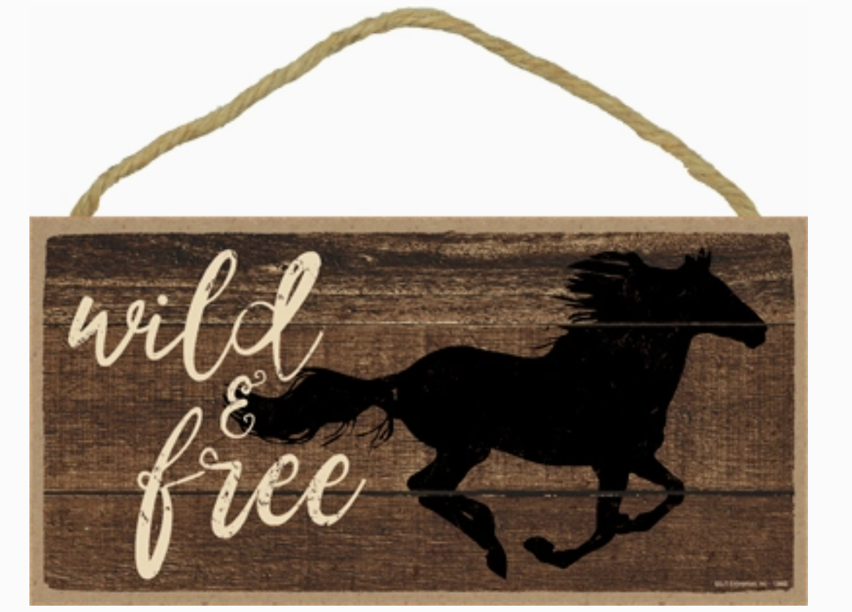 Wild & Free (Horse Running) 5" X 10"