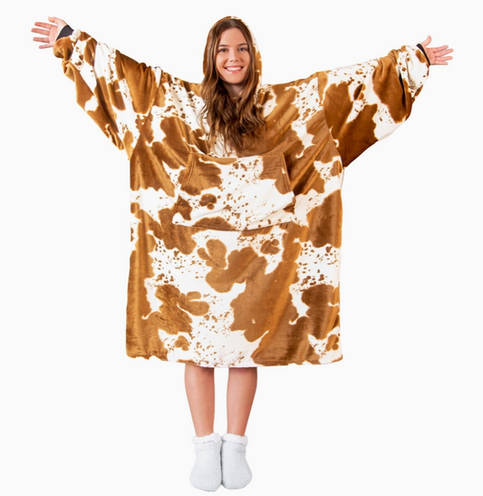 Hair On Hide Hooded Blanket