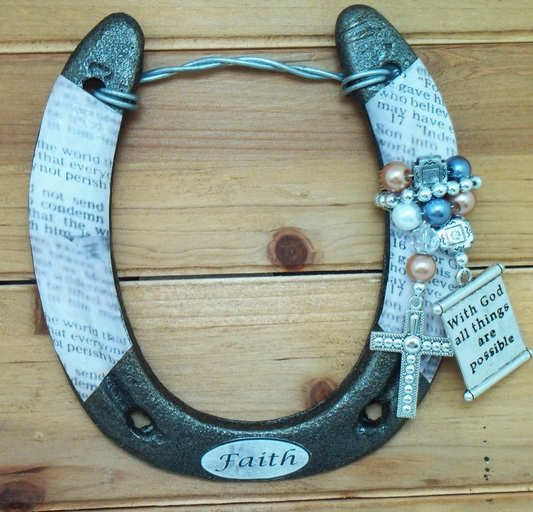 Big Lucky Horseshoe - Western Faith with Cross