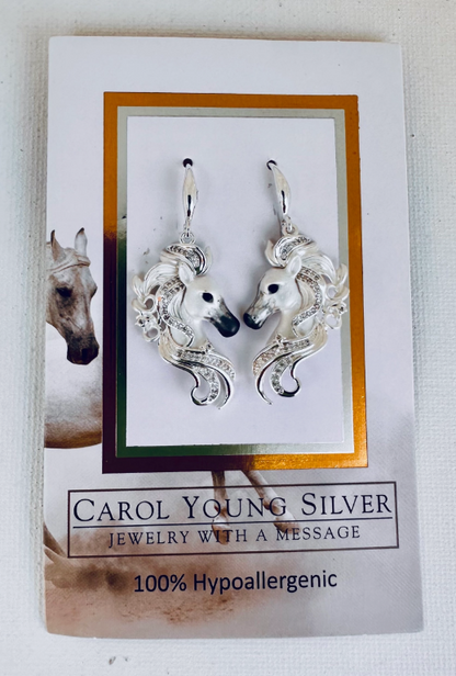 Arabian Horse Face Earrings