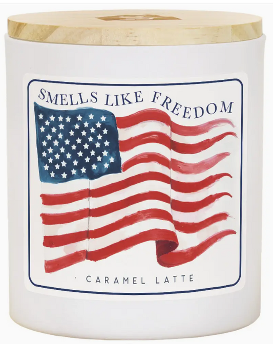 Smells Freedom Watercolor Candle