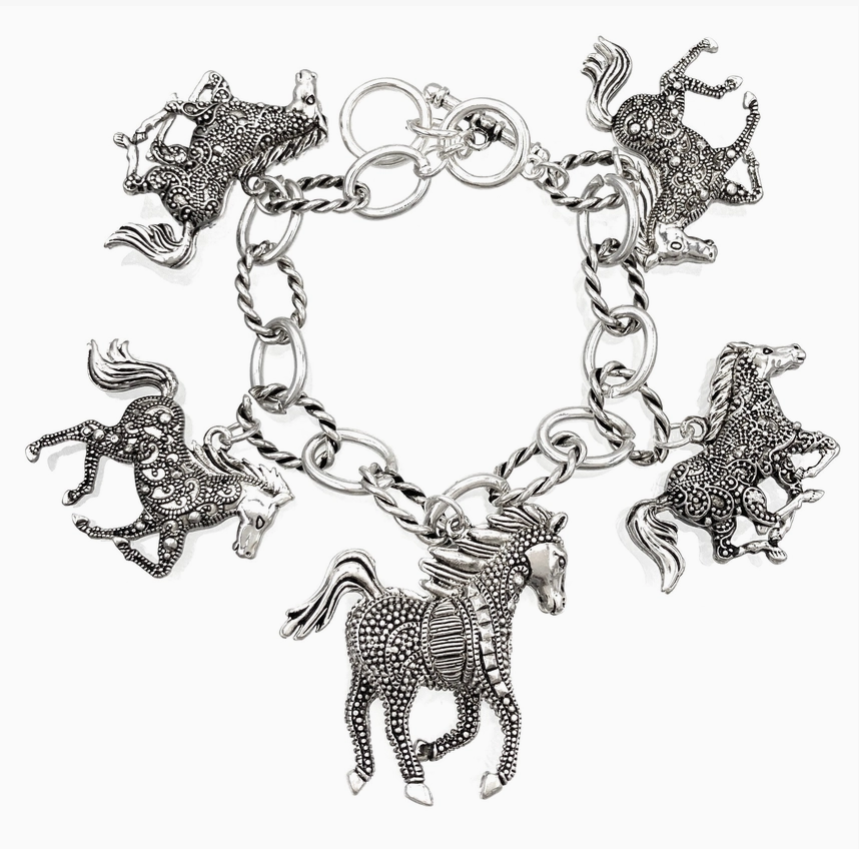 Horse Charms Chain Link Bracelet