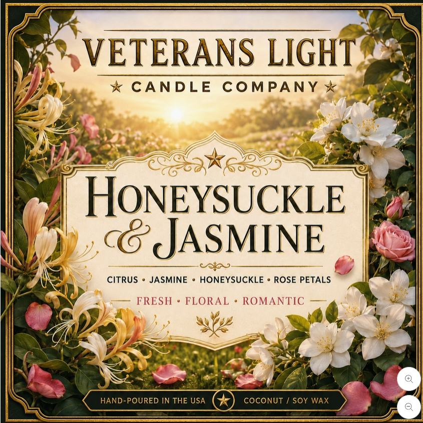 Honeysuckle & Jasmine | Floral Honeysuckle Scent 10 oz candle