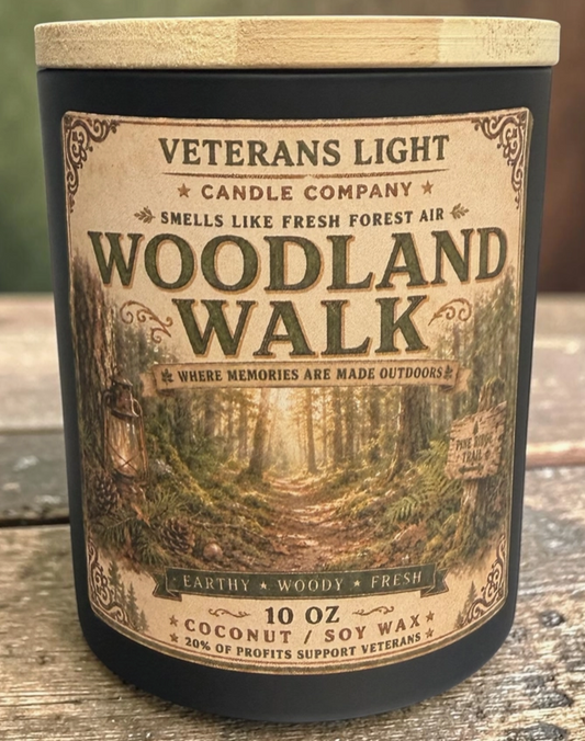 Woodland Walk Candle | Pine, Fir Balsam & Vanilla Musk 10 oz candle