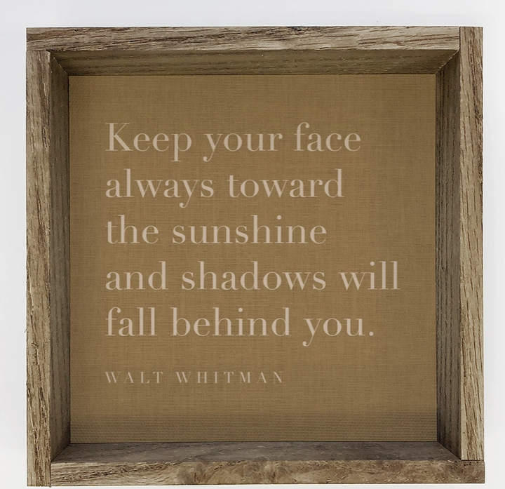 Quote Toward the Sunshine - Farmhouse Word Sign - Canvas Art