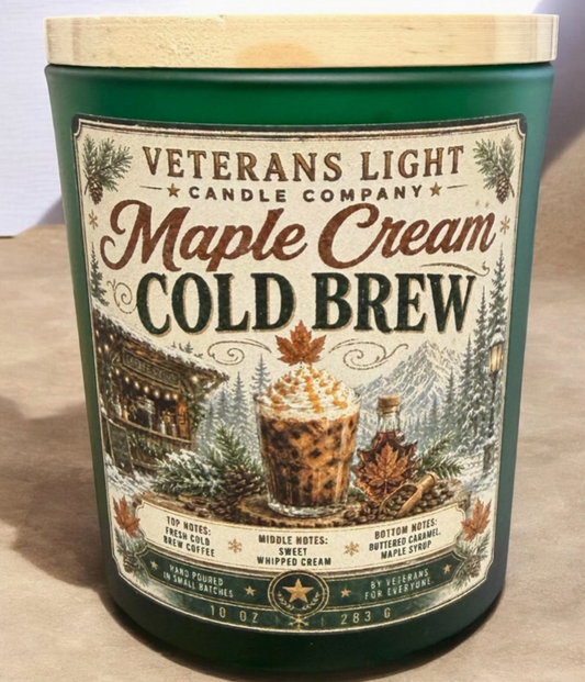 Maple Cream Cold Brew – Cold Brew Coffee, Cream, Caramel 10 oz candle