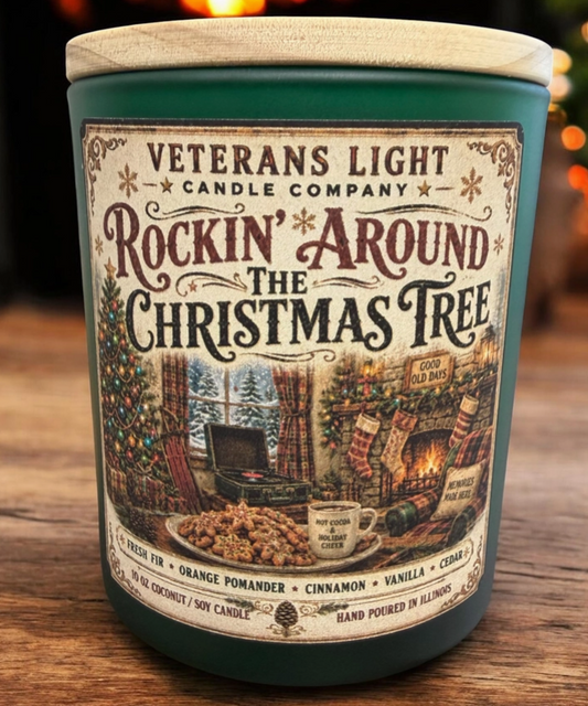 Rockin’ Around the Christmas Tree – Fresh Fir, Orange 10 oz candle