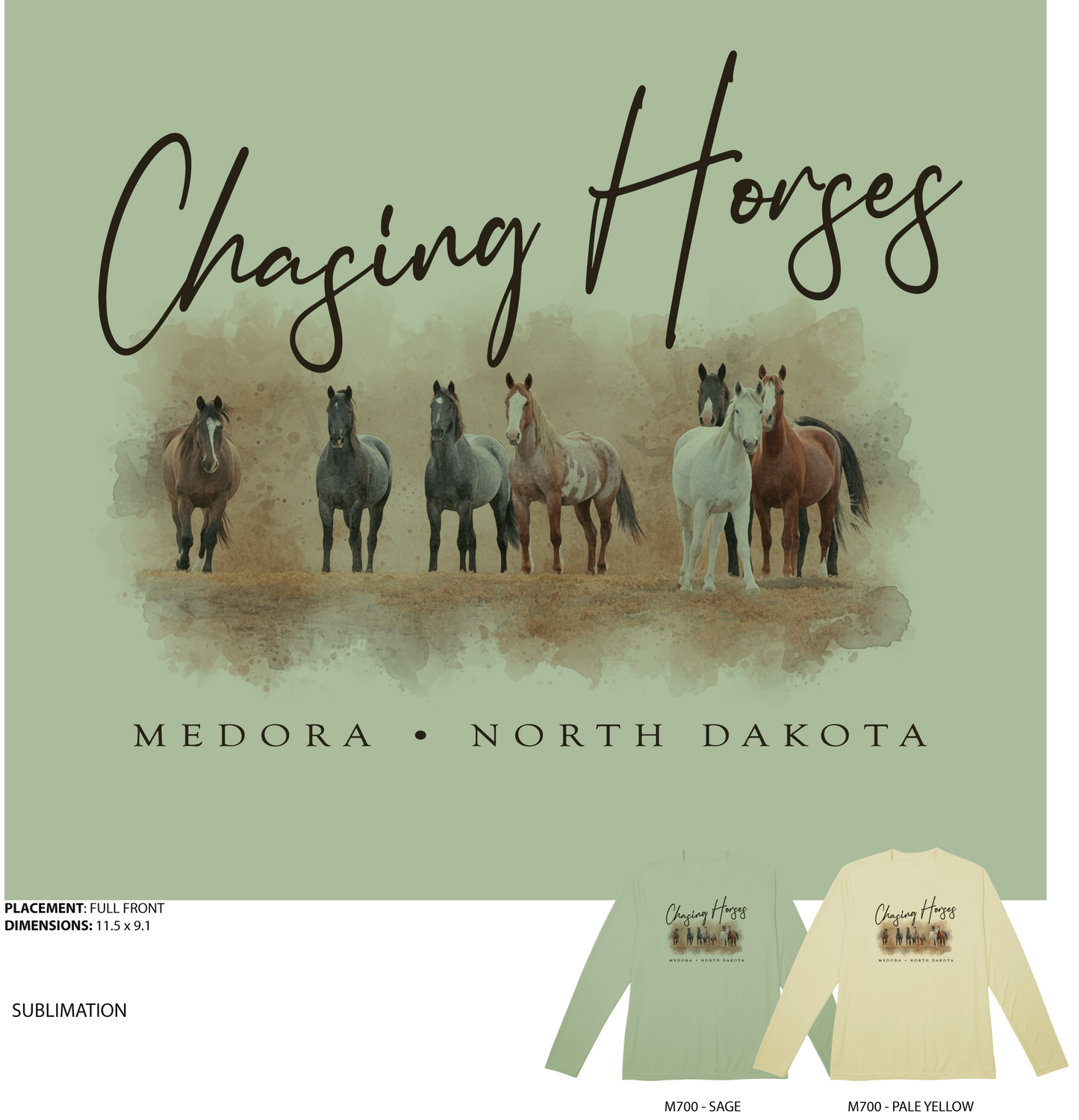 Chasing Horses Long Sleeve Solar Shirt