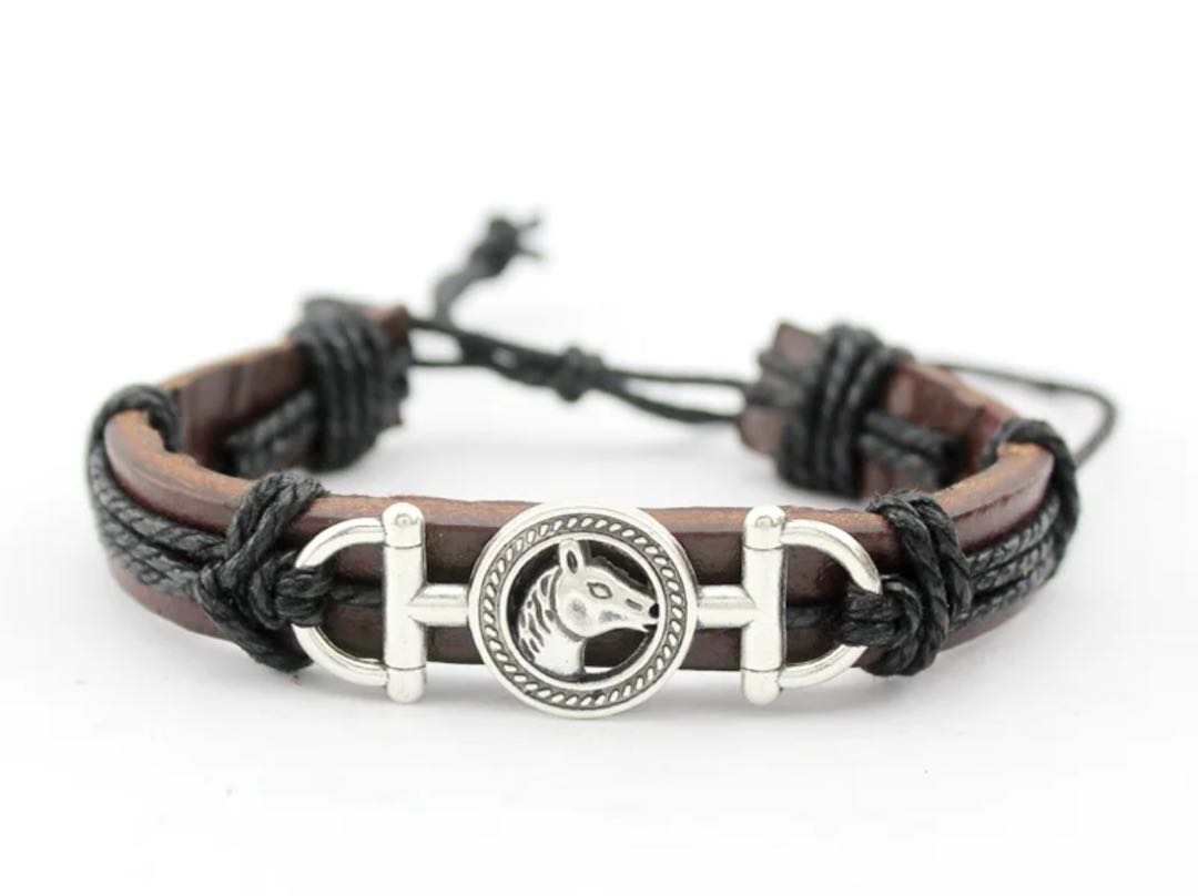Leather Horse bracelet