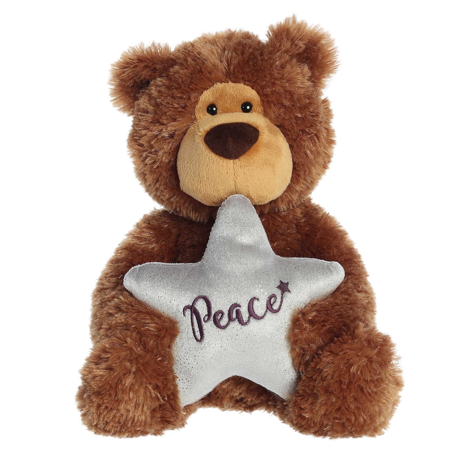 Aurora - Medium Brown Holiday - 12" Peace Bear