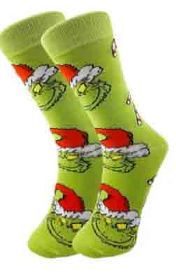 Grinch Christmas Socks