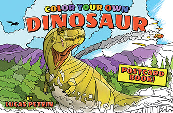 Color Your Own Dinosaur Postcard Book