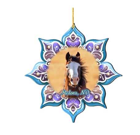 Chasing Horses Snowflake Ornaments