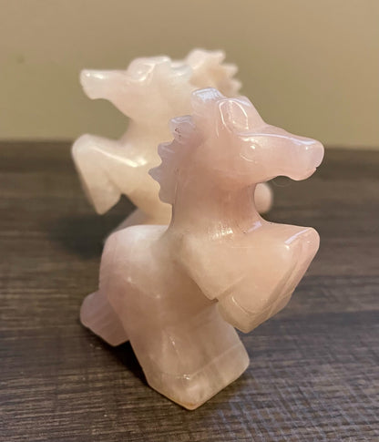 4" hand carved stone horse