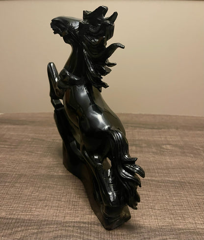Carved Obsidian Horse
