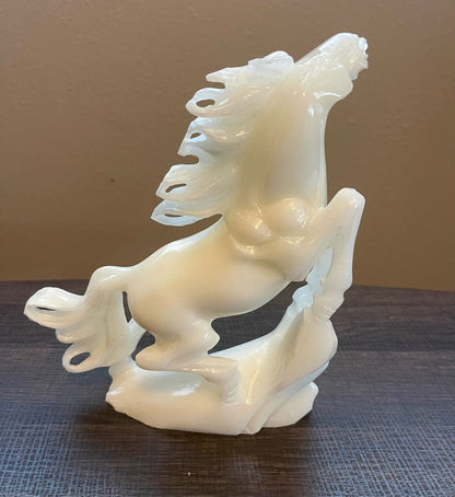 Marble Carved Horse Figurine