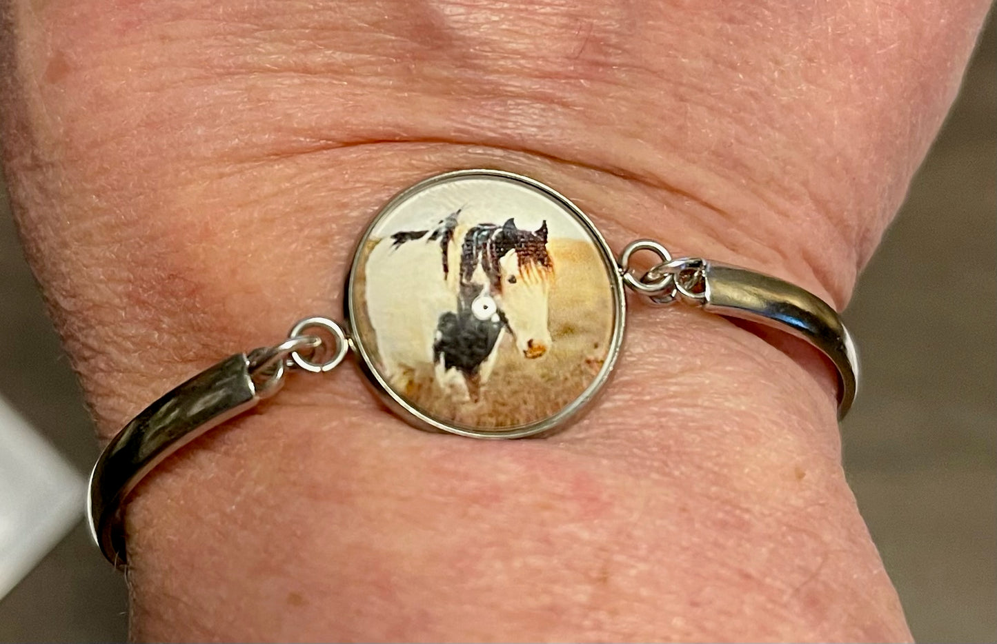 Chasing Horses adjustable metal bracelet