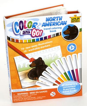 Wild Republic North American Travel & Go coloring book