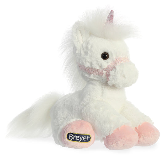 Aurora Breyer Briddle Buddies - 11" White/Pink Unicorn