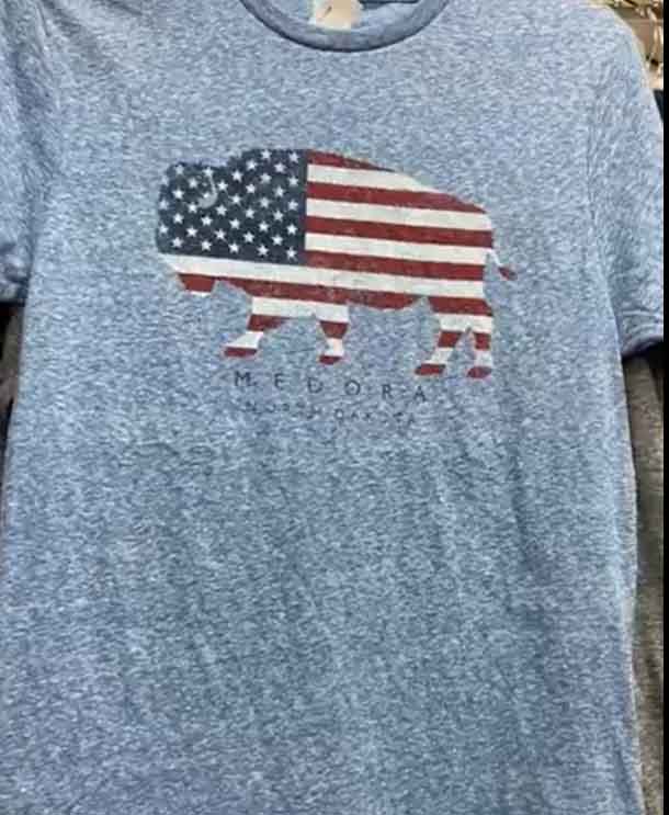 USA Bison Medora Adult T-shirt