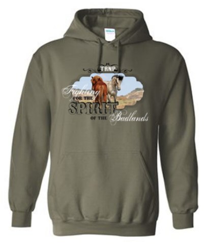 CHWHA Fighting for the Spirit of the Badlands hooded Sweatshirt