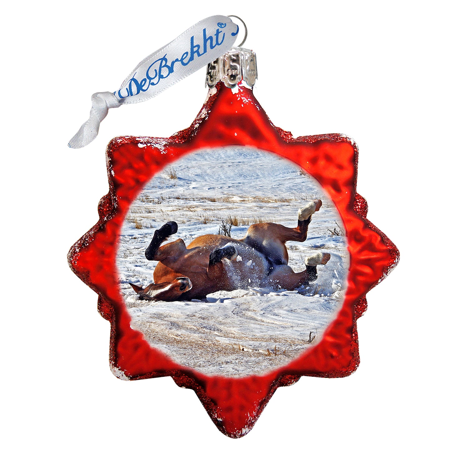 Chasing Horses Glass Ornaments