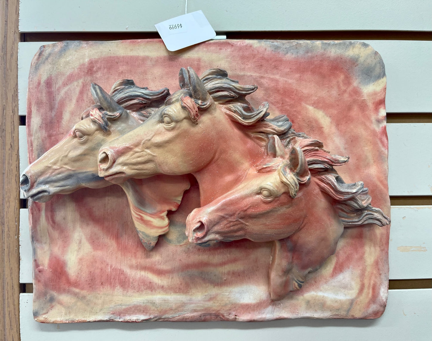 Horse Plaque by Kicking Bird Pottery