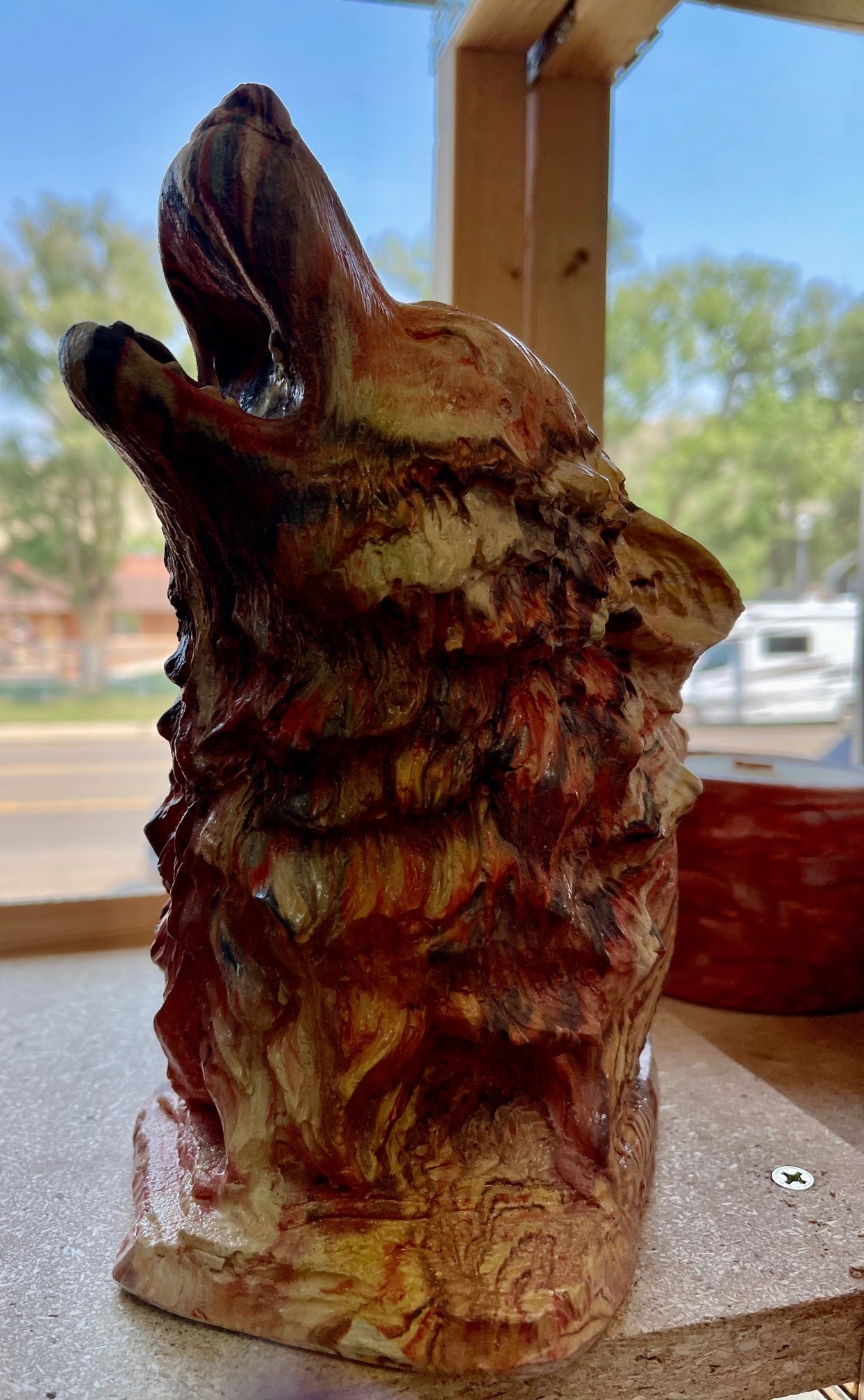 Howling Wolf by Kicking Bird Pottery