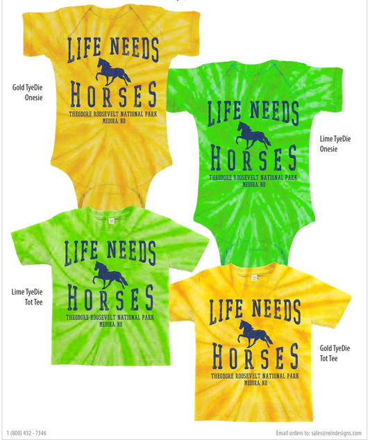 Infant/Toddler Life Needs Horses Medora Tie Dye Onesie and T-shirt