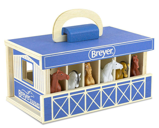 BREYER FARMS™ WOOD CARRY STABLE PLAYSET