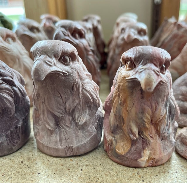 Eagle Head small by Kicking Bird Pottery
