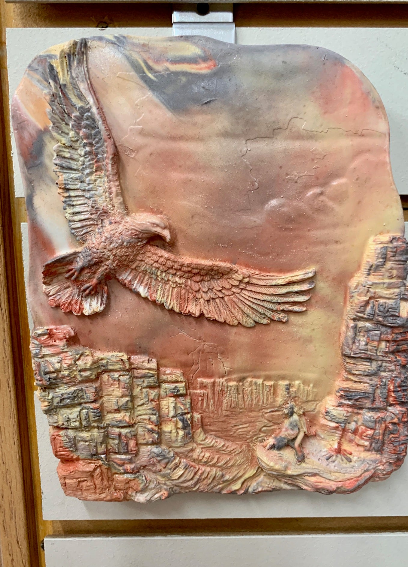 Eagle Spirit Plaque by Kicking Bird Pottery