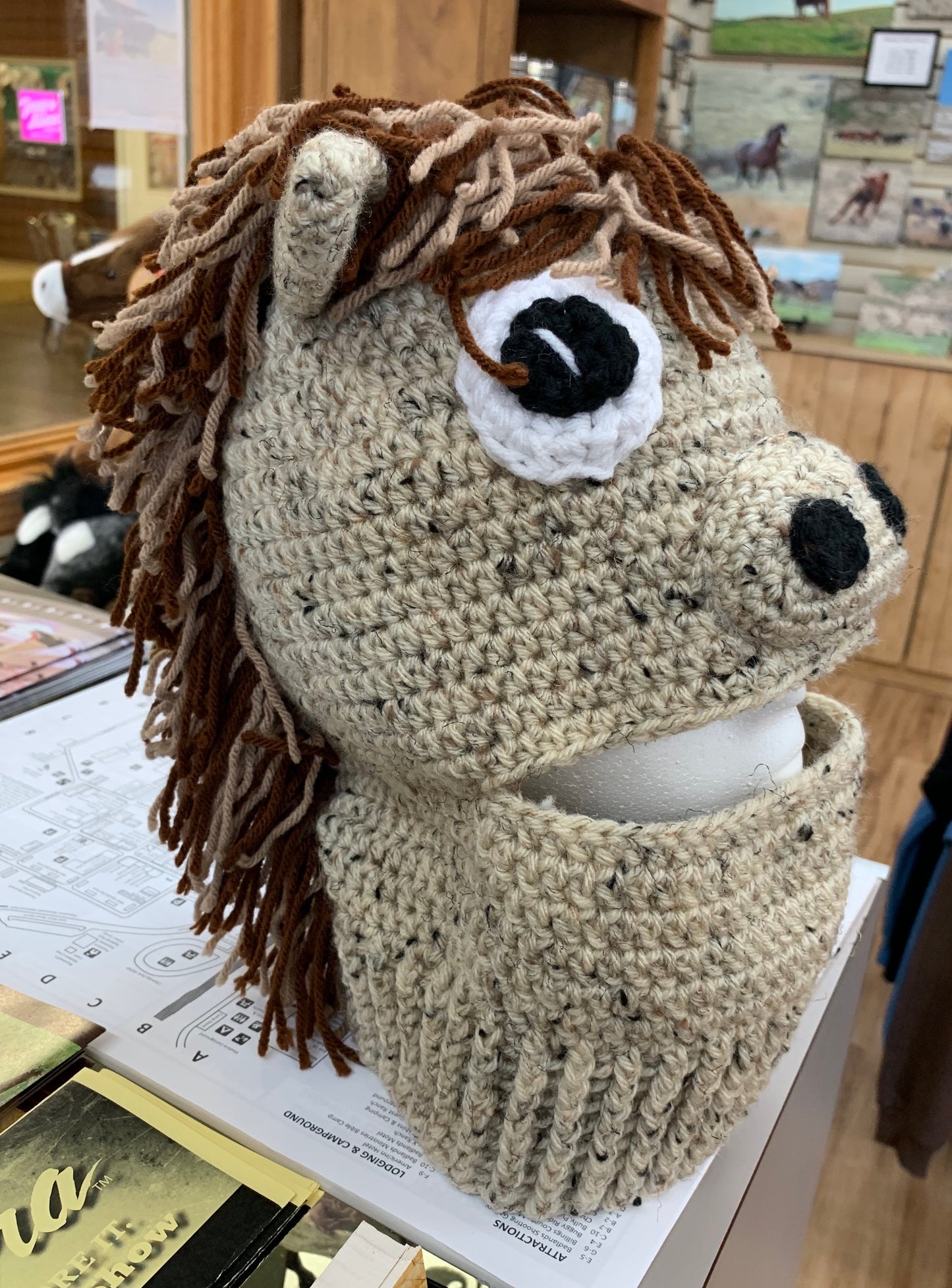 Ski Mask Crocheted Horse Hat
