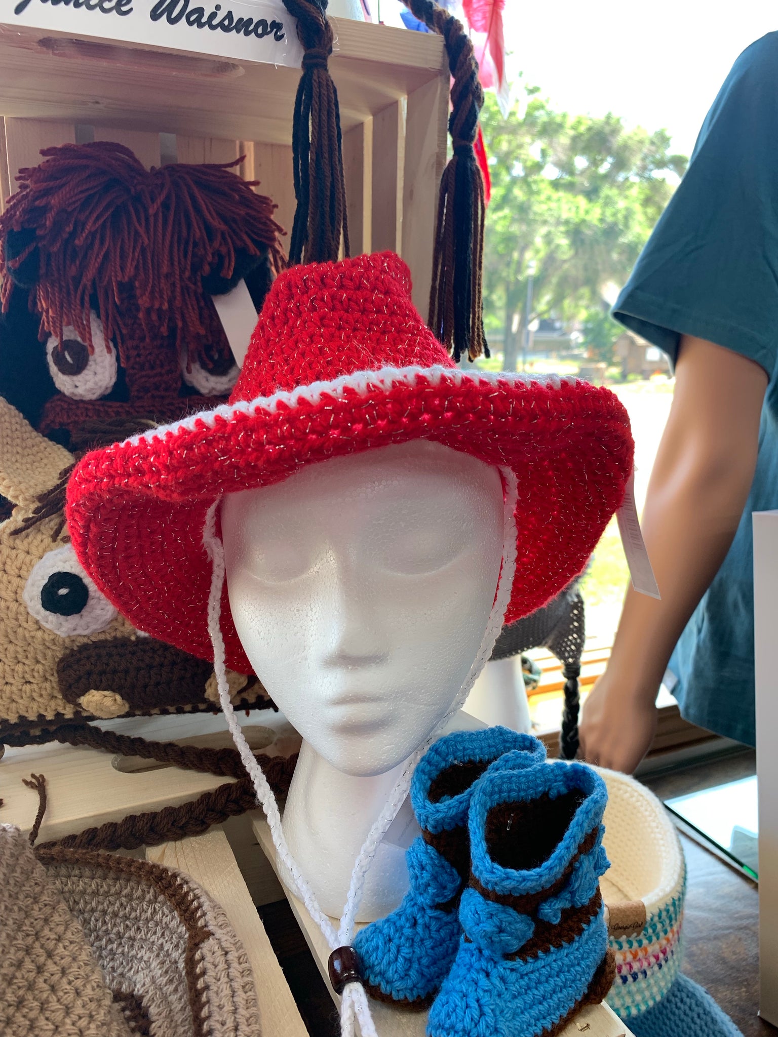 Kids crocheted cowboy hats