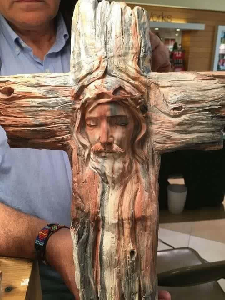 Jesus Cross by Kicking Bird Pottery
