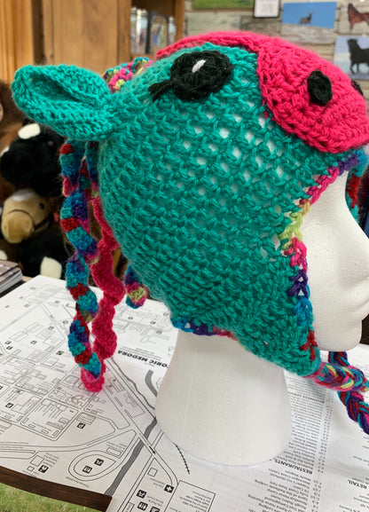 Curly Mane Crocheted Horse Hat