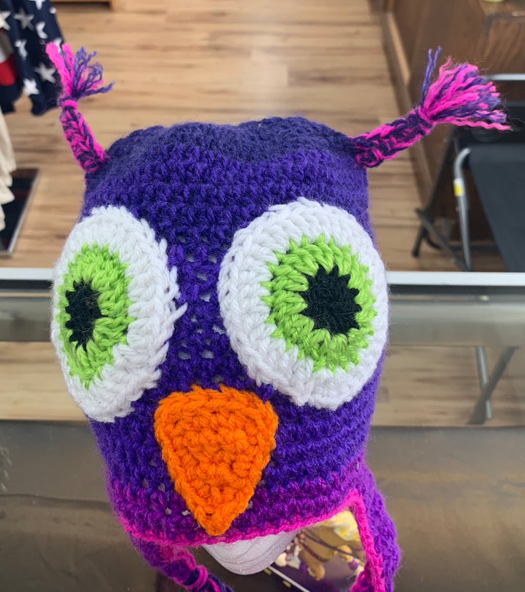 Crocheted Owl Hat