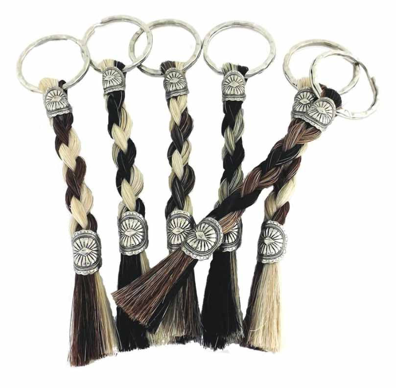 Horse hair store key rings